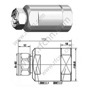 DIN Male 7/16 For 1-5/8" Super flexible cable RF Connector
