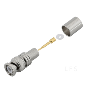 BNC Connector Male Straight Crimping For LMR400 Cable