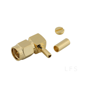 SMA Male Connector Right Angle Crimping For RG316 Cable
