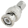 SMA Plug to BNC Plug Straight Stainless Steel Adapter 50 Ohm 