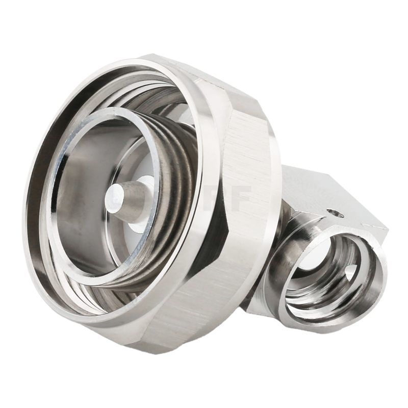 7/16 Connector Plug Solder Right Angle For 1/2" SuperFlexible Cable