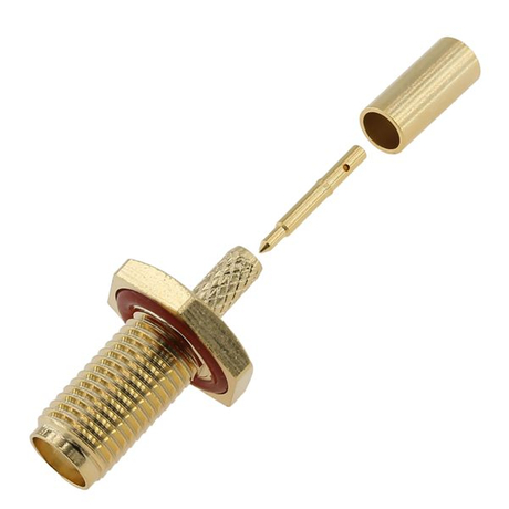 RP-SMA Female Connector Bulkhead Straight Crimping For RG316 Cable