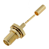 SMA Female Connector Bulkhead Straight Crimping For RG316 Cable