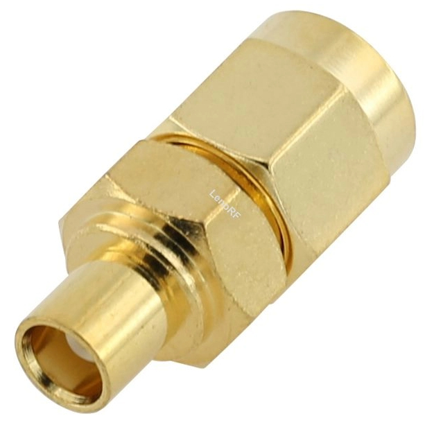 SMA Plug to MCX Jack Straight Stainless Steel Adapter 50 Ohm 