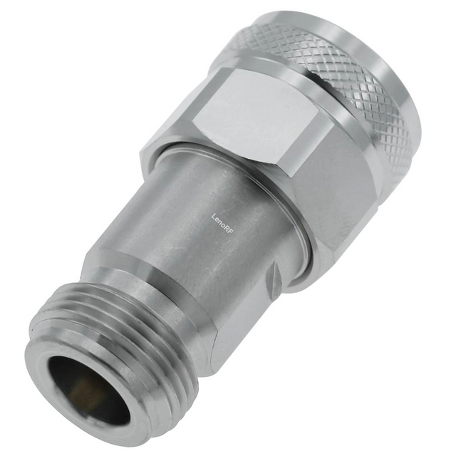 N Plug To Jack Straight Stainless Steel Adapter 