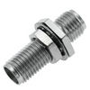 3.5 mm Jack To Jack Bulkhead Adapter 50 OHM Straight Stainless Steel 