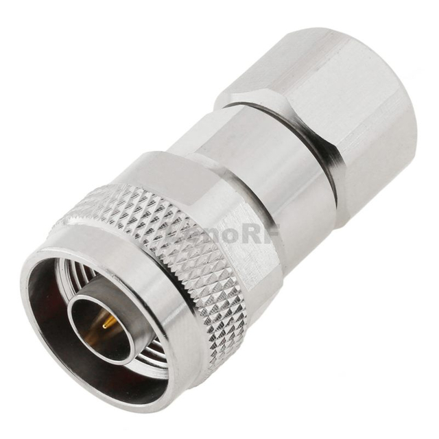 Compact Type-N Connectors Plug Clamping Straight Brass Solderless For RG8 LMR400 Cable 