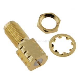 Premium SMA Connectors Jack Solder Straight Brass Gold Plated For SMT