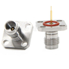 High Frequency 1.85mm Flange Jack Straight Connector for Microstrip | 4-Hole Mount RF Microwave 50Ω Interface