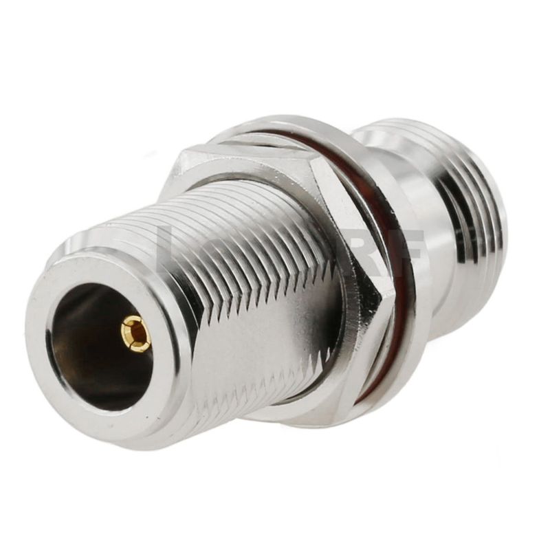 Ultra-low loss Type-N Female To Female Bulkhead Brass Body Adapter For RF Test And Measurement