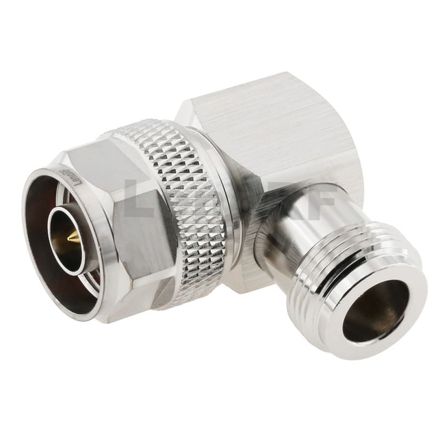 High Performance Type-N Male To Female Right Angle Brass Body Adapter For RF Communication