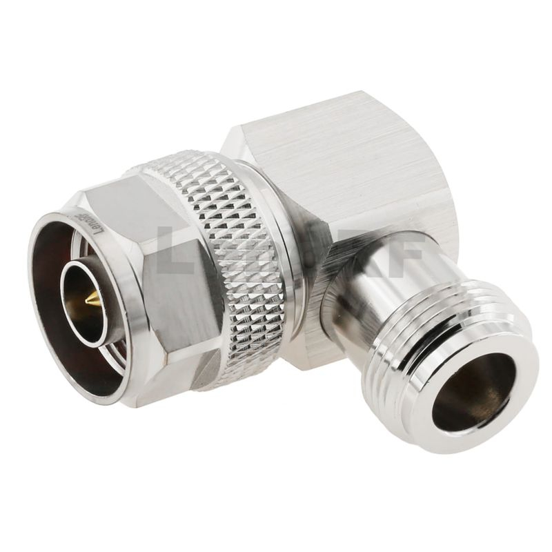 High Performance Type-N Male To Female Right Angle Brass Body Adapter For RF Communication