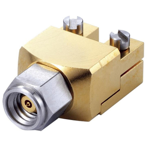 Precision 1.00mm Plug Straight Connector PCB End Launch Flange Mounted Gold Plated