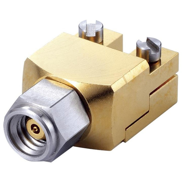 Precision 1.00mm Plug Straight Connector PCB End Launch Flange Mounted Gold Plated