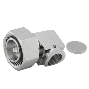 4.3/10 Connector Male Soldering Right Angle For 3-8“ Corrugated Cable