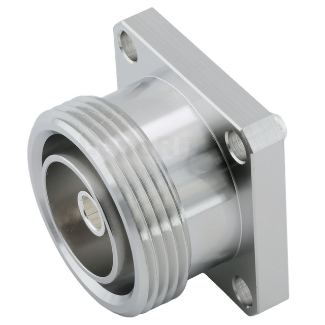 7/16 DIN Female 4-Hole Flange Mount Straight Connector For Microstrip M5 screw