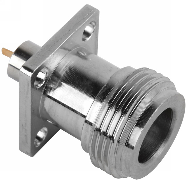 N Connectors Female 4 Hole Flange Straight For Microstrip 