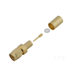 SMA Male Connector Straight Crimping For LMR240 Cable