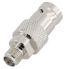 SMA Jack to BNC Jack Straight Stainless Steel Adapter 50 Ohm 