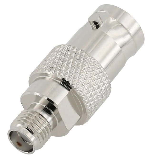 SMA Jack to BNC Jack Straight Stainless Steel Adapter 50 Ohm 