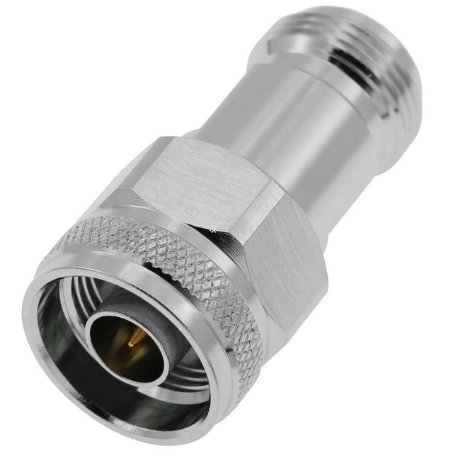 N Plug To Jack Straight Brass Body Adapter 