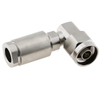 N Connector Plug Clamping Right Angel For LMR400 Cable Chemical Nickel