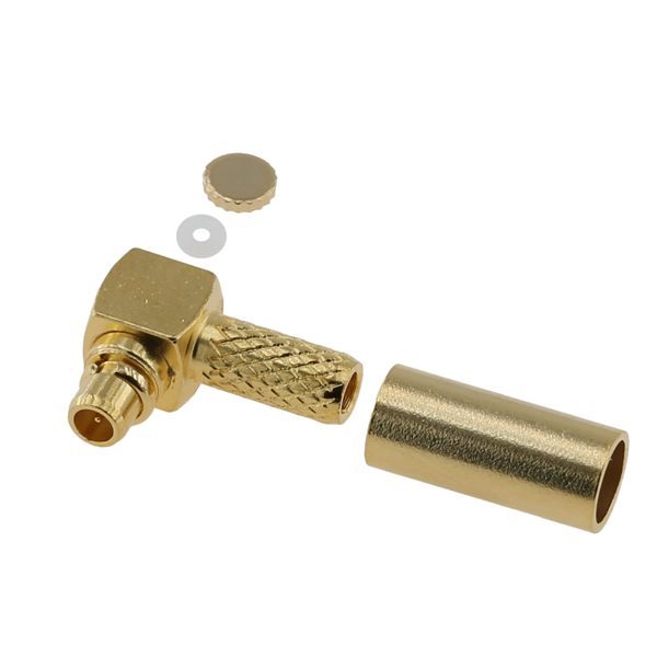 MMCX Connnector Male Right Angle Solder for RG316 Cable