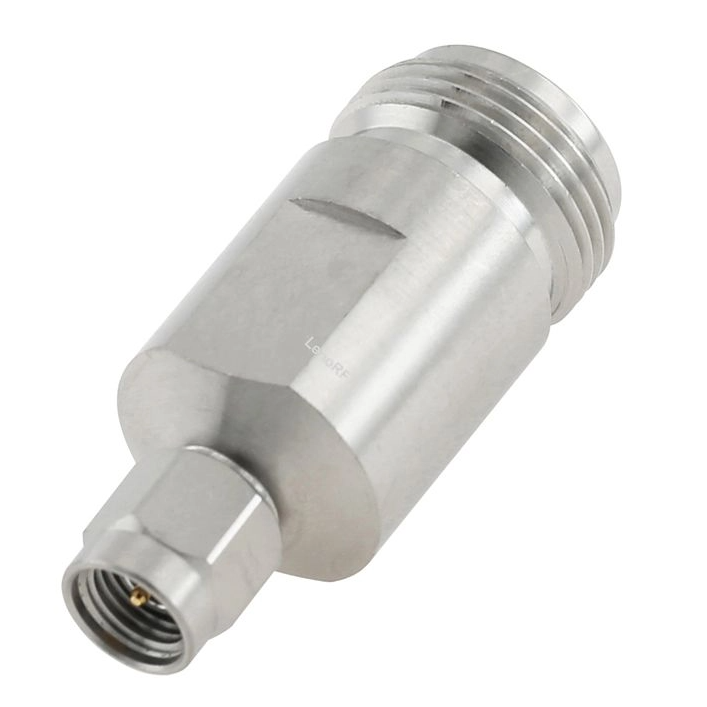 3.5 mm Plug to N Jack Adapter 50 OHM Straight Stainless Steel Body