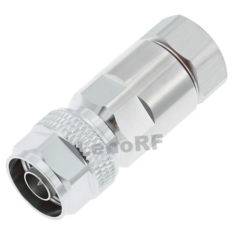 N Connectors Plug Straight Clamping For 1/2" Super Flexible Cable