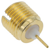 SMP Plug Connector Thread-in Straight For PCB , Gold Plating