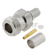 Low Return Loss Type-N Female Connector Straight Crimping For LMR300 Cable For Radar