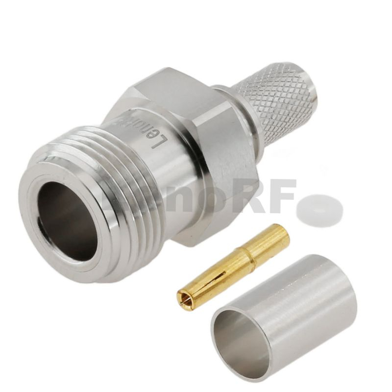 Low Return Loss Type-N Female Connector Straight Crimping For LMR300 Cable For Radar