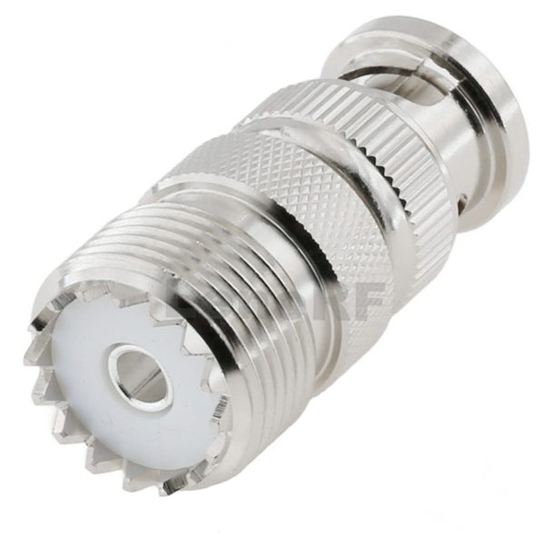 OEM Reliable BNC Male To UHF Female RF Adapter Brass Tri-metal Plated