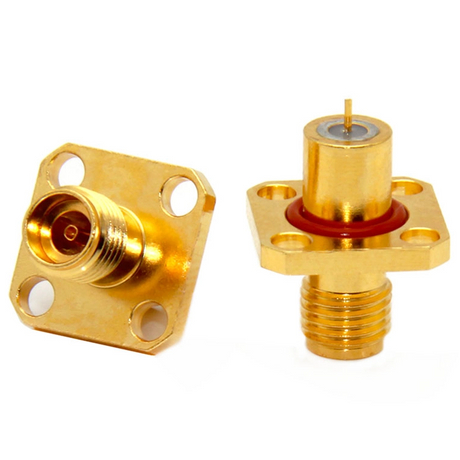 2.92mm Jack Connector Straight Square Flange Mount Solder For Microstrip