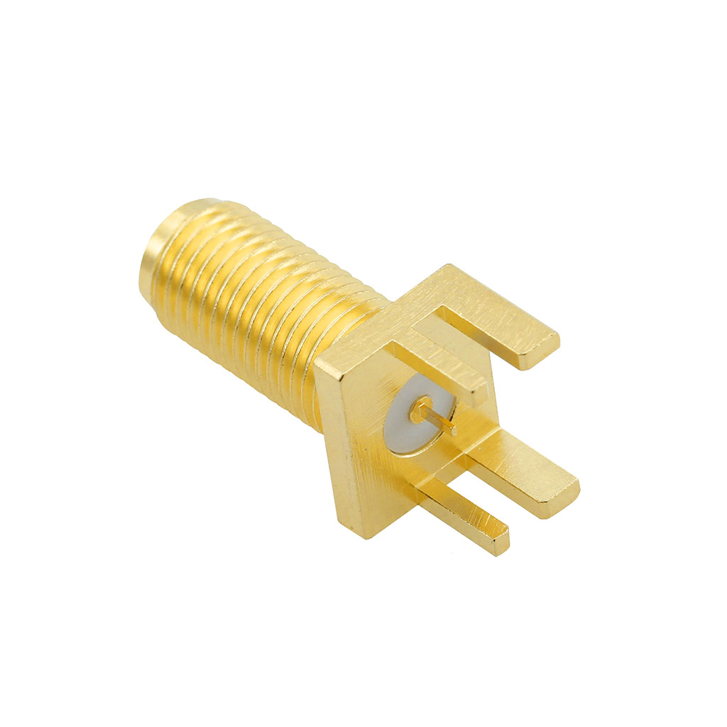 SMA Jack Connector Straight Bulkhead Edge Mount For PCB 