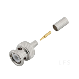 BNC Connector Male Straight Crimping For RG223 Cable
