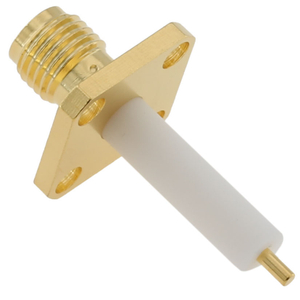 SMA Female 4-Hole Flange Mount For PCB, Precision RF Connector