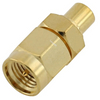 SMA Plug to MCX Jack Straight Stainless Steel Adapter 50 Ohm 