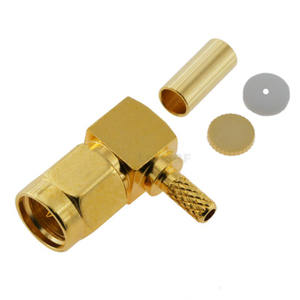 SMA Connector Plug Right Angle Crimping For RG316 Cable