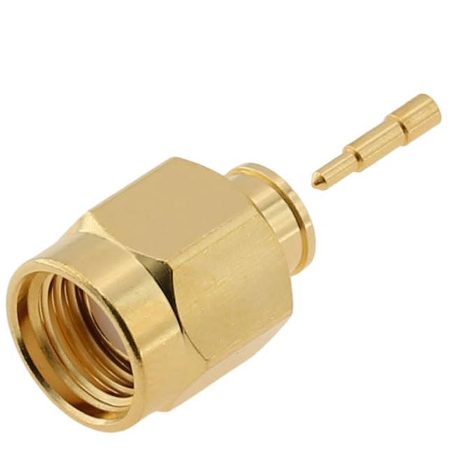 SMA Plug Connector Straight Crimping For .141 Cable