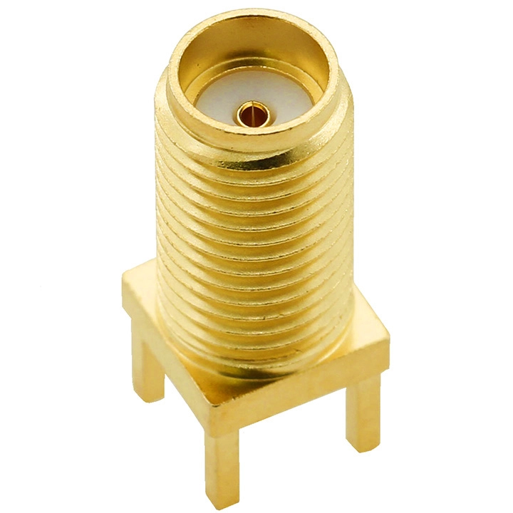 SMA Jack Connector Straight Bulkhead Through Hole For PCB 