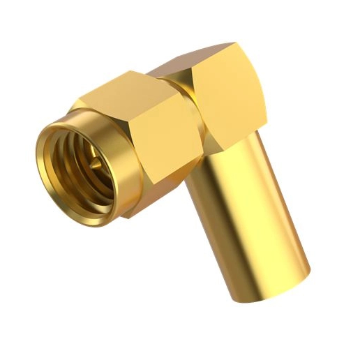 SMA Connector Plug Crimping Right Angle For RG142 Cable