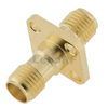 Durable SMA Female To Female 4-Hole Flange Mount Brass Body Adapter For Telecommunication
