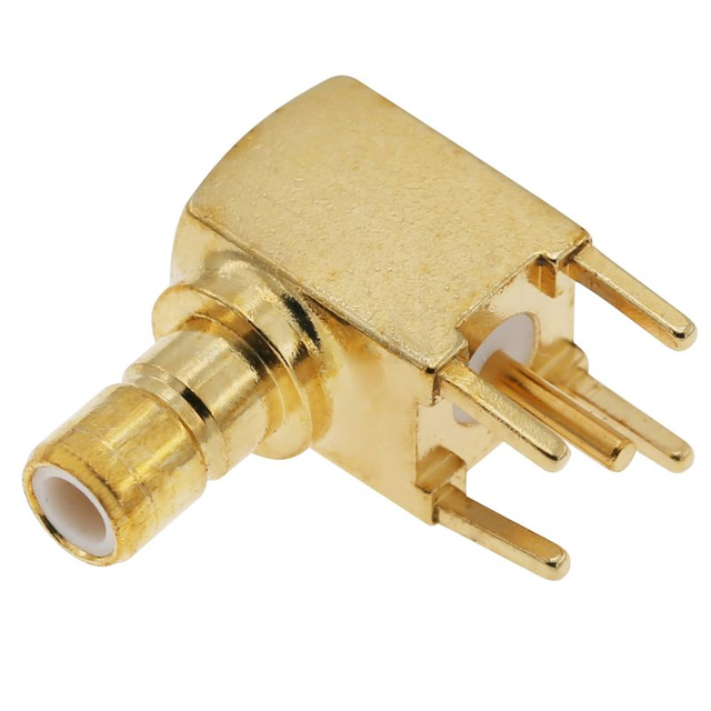 SMB Connector Jack Right Angel For PCB Through Hole