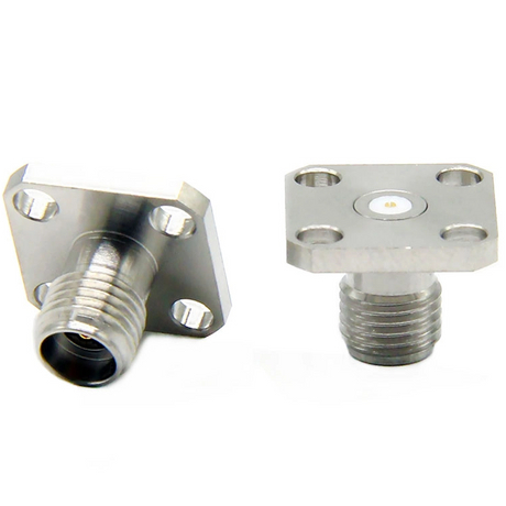 2.92mm Jack Connector Straight Square Flange Solder For Microstrip