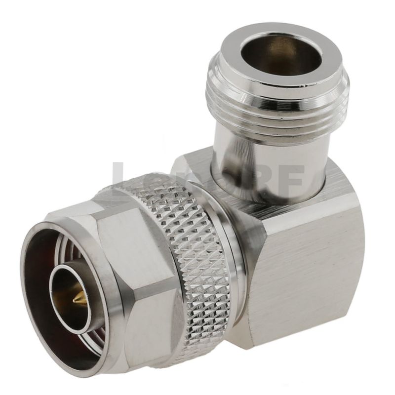 High Performance Type-N Male To Female Right Angle Brass Body Adapter For RF Communication
