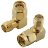 SMA Plug To Jack Right Angle Adapter Gold Plated 