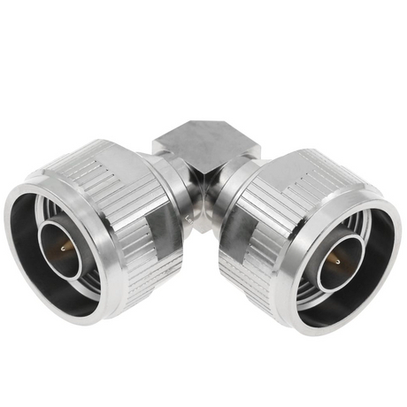N Plug To Plug Right Angle Stainless Steel Adapter 