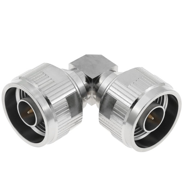 N Plug To Plug Right Angle Stainless Steel Adapter 