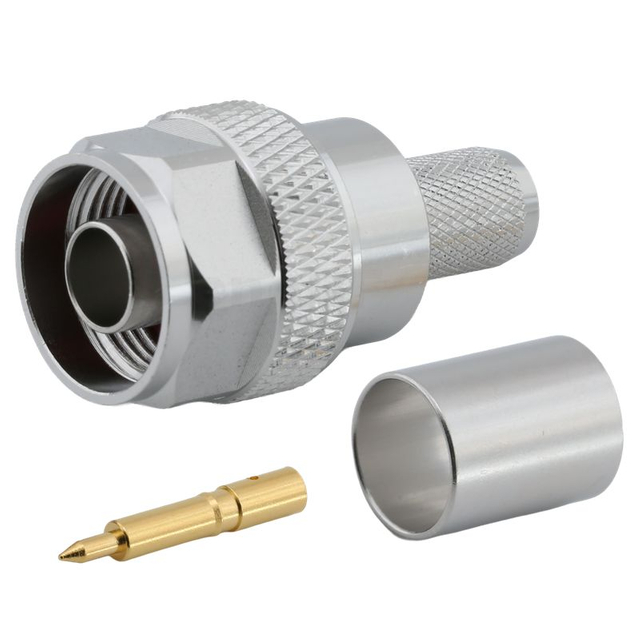 Type-N Male Connector Straight Crimping For RG213,RG214 Coaxial Cable 